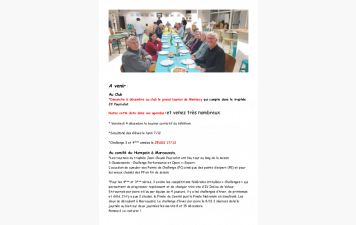 Les informations pour le mois de novembre 2026