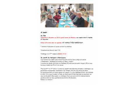 Les informations pour le mois de novembre 2026